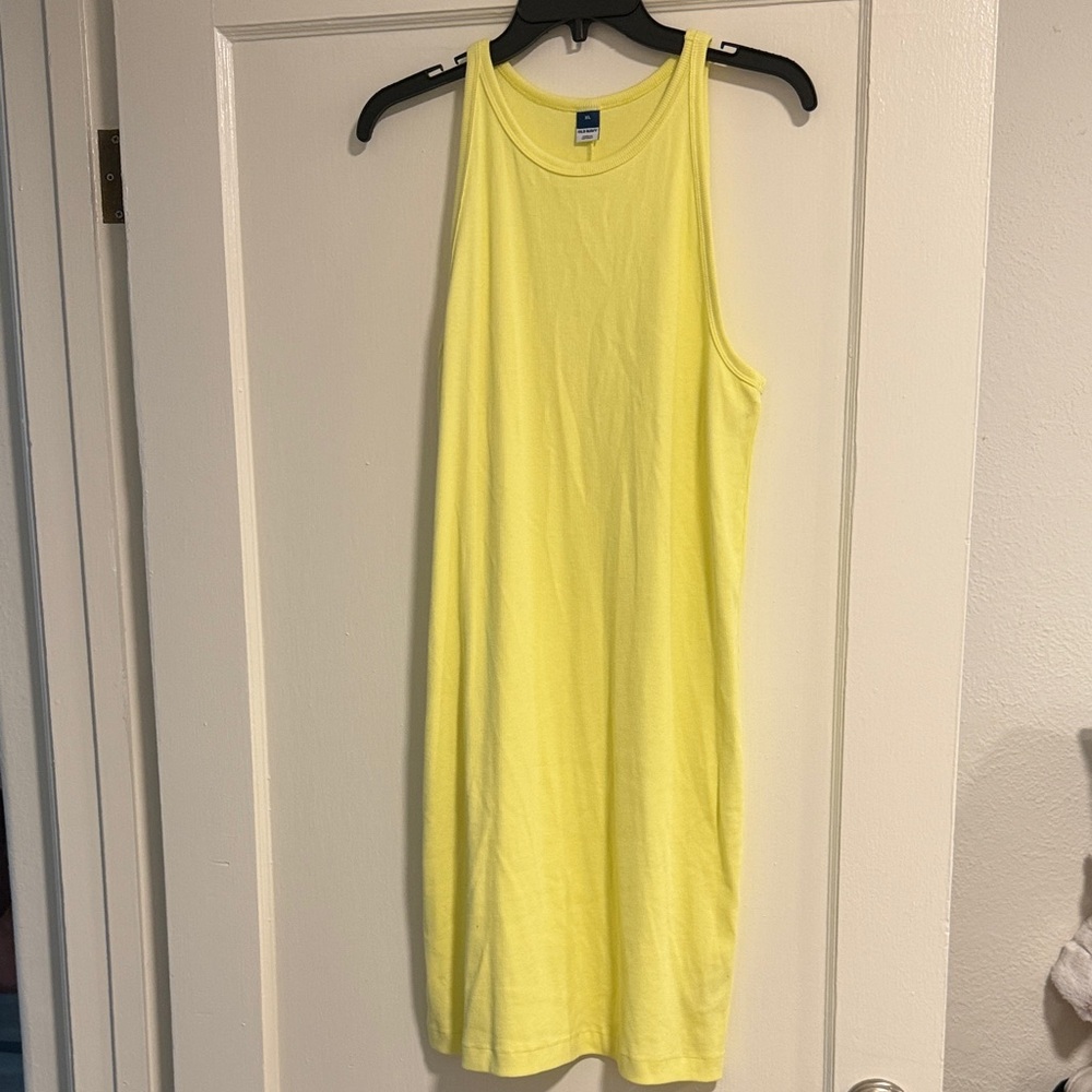 Old Navy Yellow Mini ribbed Dress - Picture 7 of 8